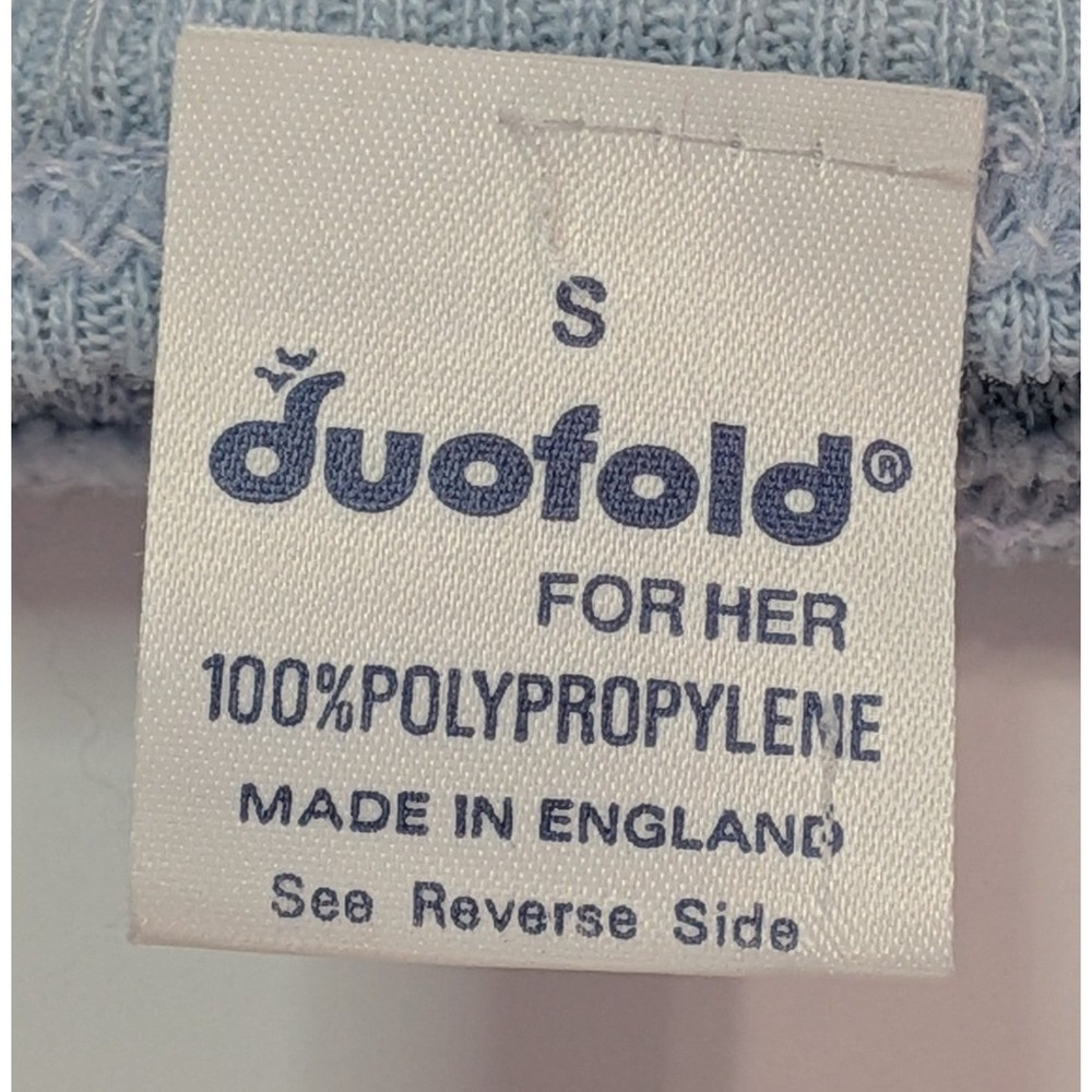 Duofold Thermal Leggings Women Small Blue Excellent Heart Pointelle Base Layer - Picture 2 of 4
